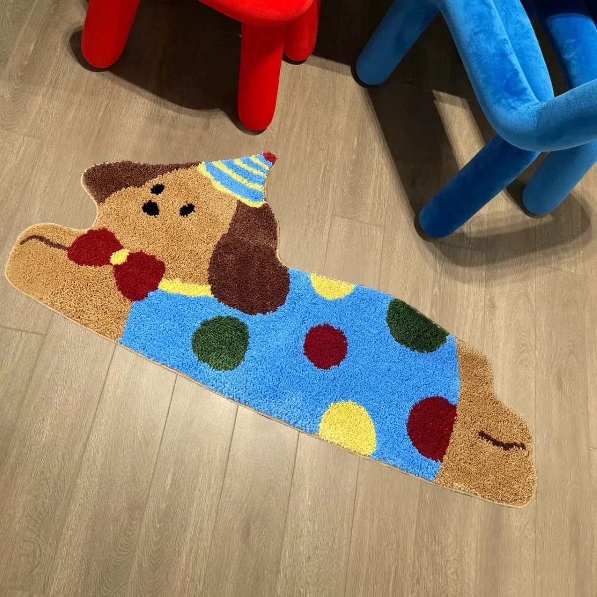 Tappeto per cani cartone animato Imitazione striscia di cashmere Tappetino per soggiorno Morbido antiscivolo Coperta per letto per camera da letto per bambini Decorazioni per la casa