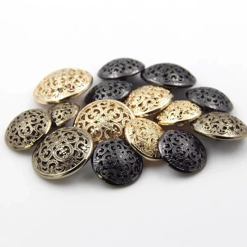 20PCS/Lot Fashion Metal Hollow Button Palace Style Retro Suit Coat Windbreaker Shirt Button Decorative