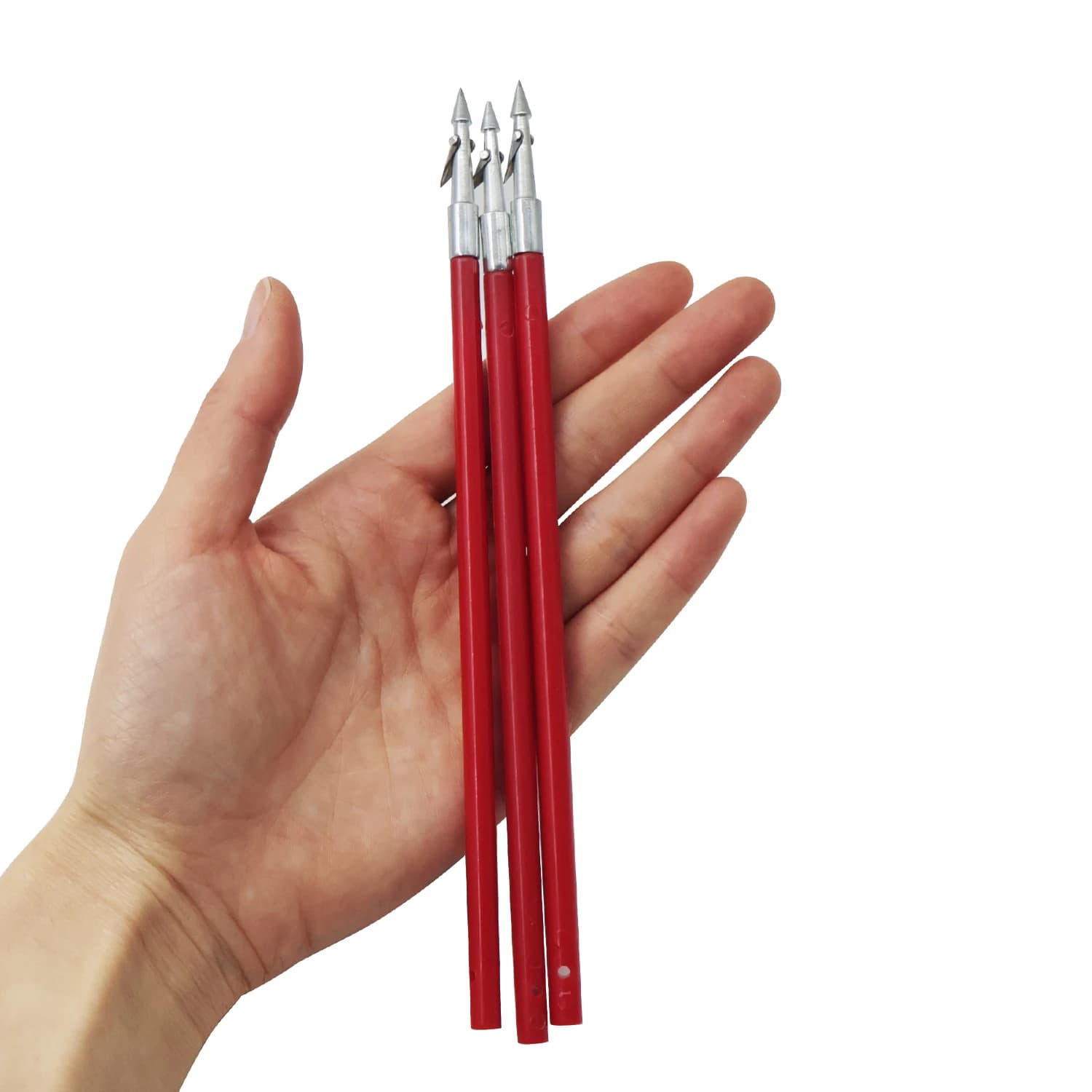 Iron Head ABS Shaft Red Slingshot Darts Barbed Tip No-Fletching 20/40 Pcs Options Outdoor Practice