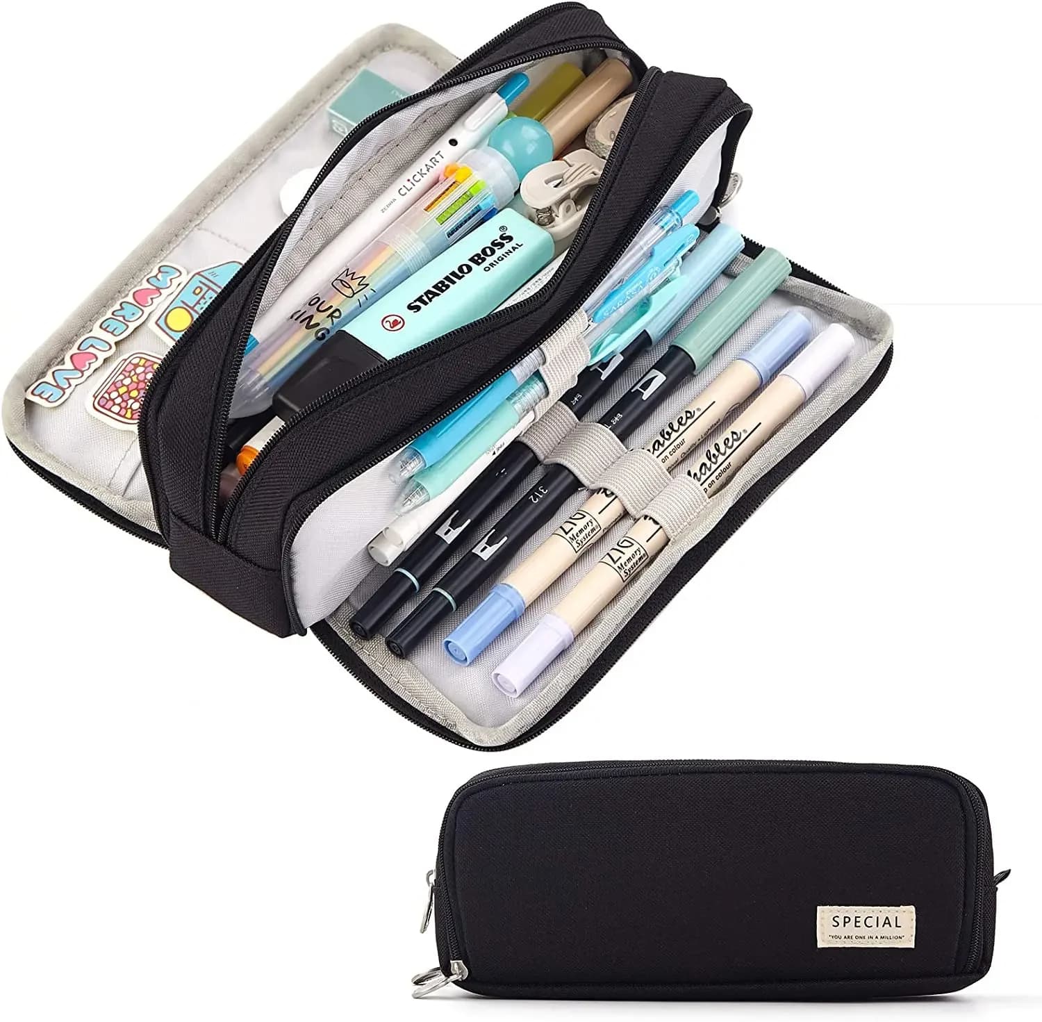 Astuccio per matite Astuccio per matite di grande capacità Astuccio per penne estetico Organizzatore di cancelleria per ufficio Astuccio multifunzionale semplice e robusto