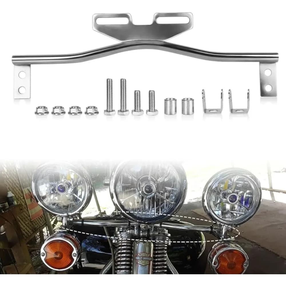 Staffa per luce universale per moto Spot Nebbia Indicatore di direzione Faretto Barra di staffa per luce a LED per Harley Dyna Super Glide Road