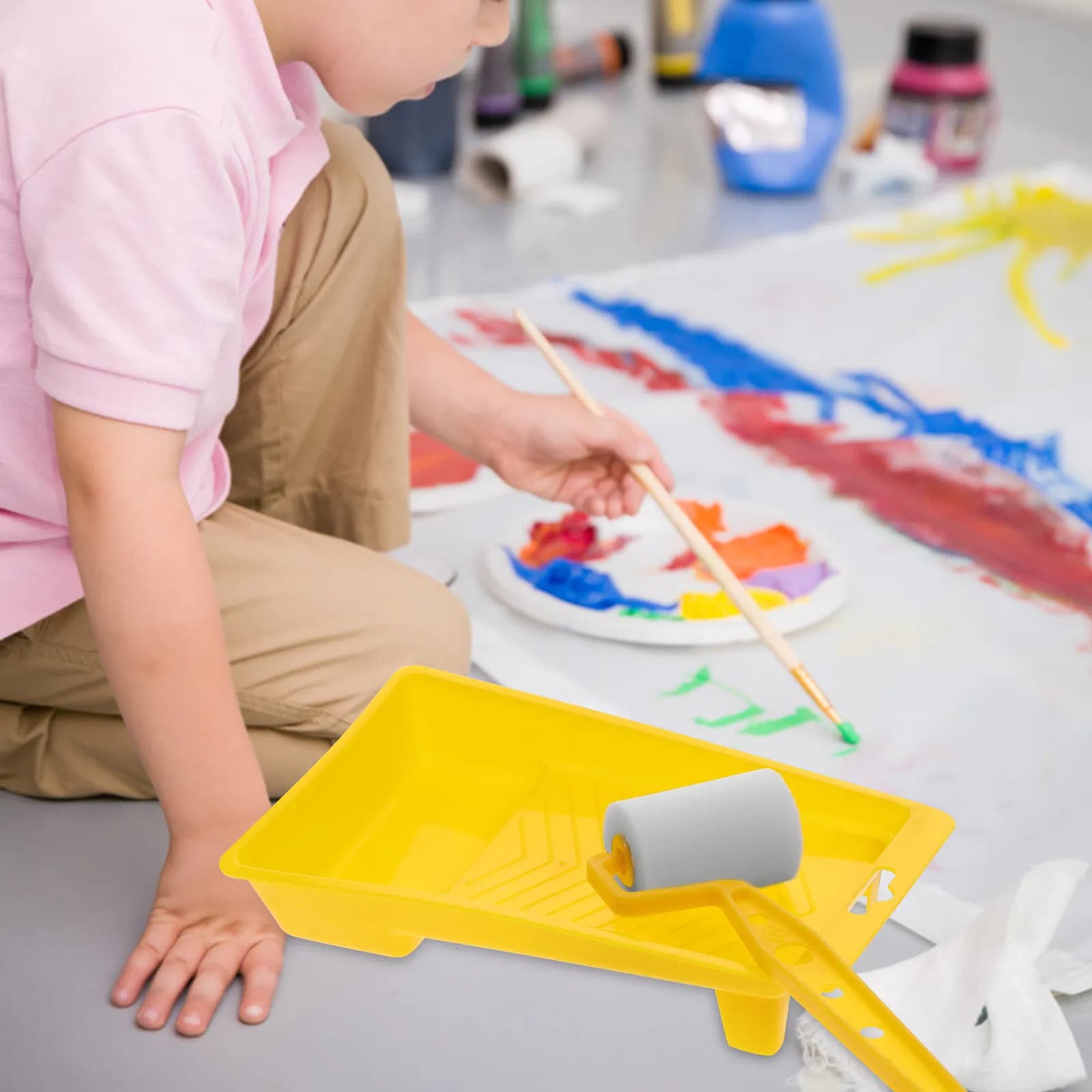 Set di Rulli per Pittura in Spugna Facili da Pulire per Pareti Interne e Telai di Porte