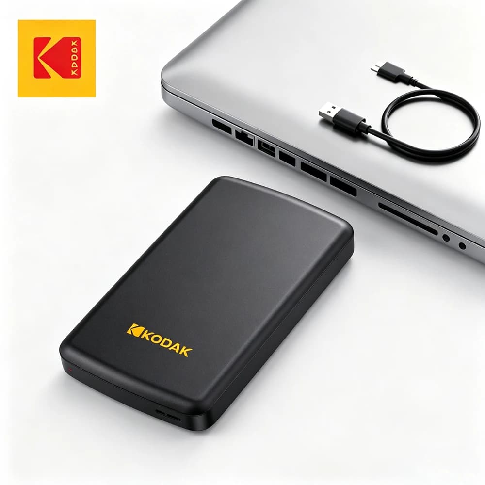 KODAK Disco Rigido Esterno Portatile HDD 2.5'' 500GB 1TB USB 3.0 Compatibile con PS5 Xbox PC