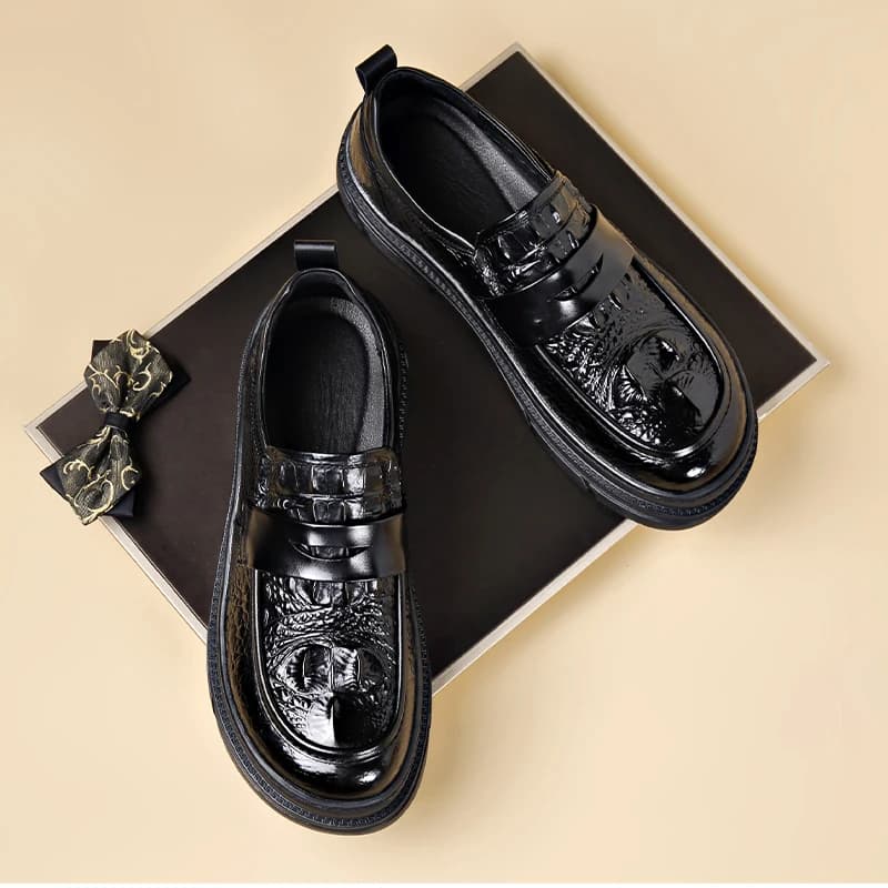 Men's casual thick soled loafers high-quality gentleman style high-quality gentleman style Adult Four Seasons Leather Shoes