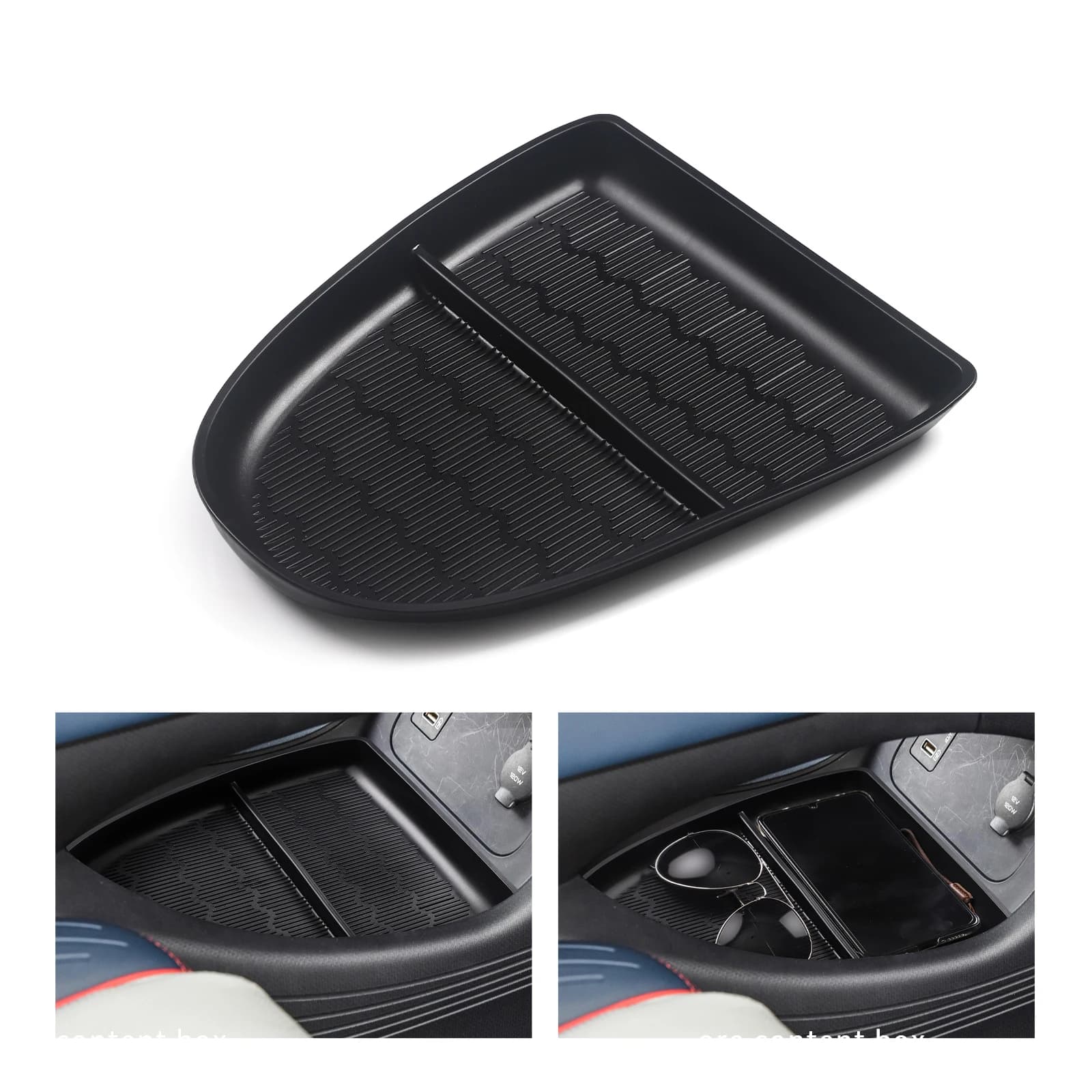 Organizer per Console Centrale BYD Atto 3 2022-2026, Vassoio Inferiore in TPE per Auto, Accessori per l'Organizzazione