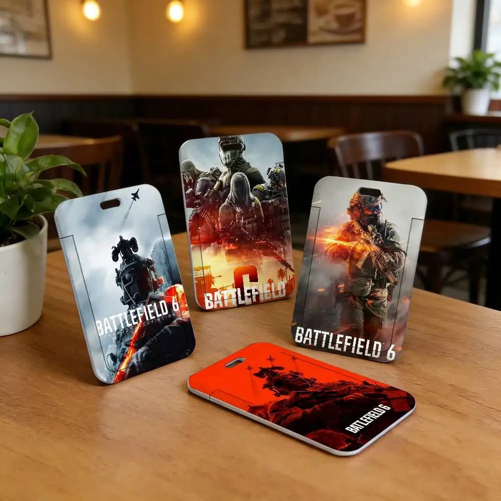 Porta carte Hot Game B-Battlefield 6 con cordino, ideali per tessere identificative da lavoro, carte dell'autobus, tessere studentesche, regali perfetti per amici.
