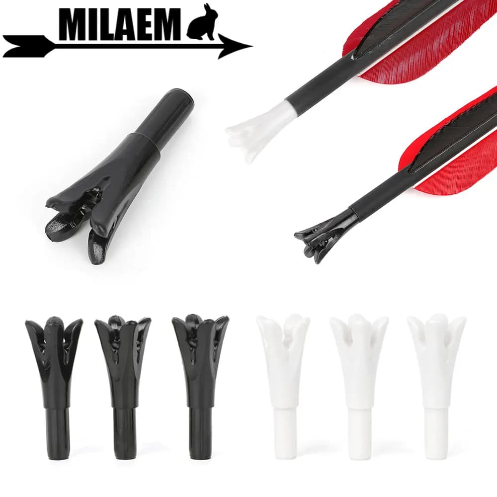12/24pcs Freccia Nock Tiro con l'arco Nock in plastica per ID 6.2mm OD7.6mm Freccia Albero Arco Tiro Caccia Bersaglio Obiettivo Accessori