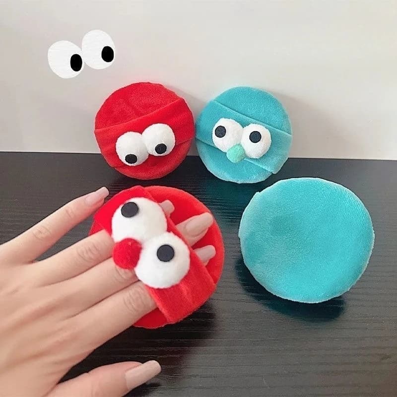 1Pc Frullatori per trucco femminile Soffio cosmetico in polvere Soffio simpatico cartone animato Soffio cosmetico morbido portatile Donna Strumenti per il trucco di bellezza Kawaii