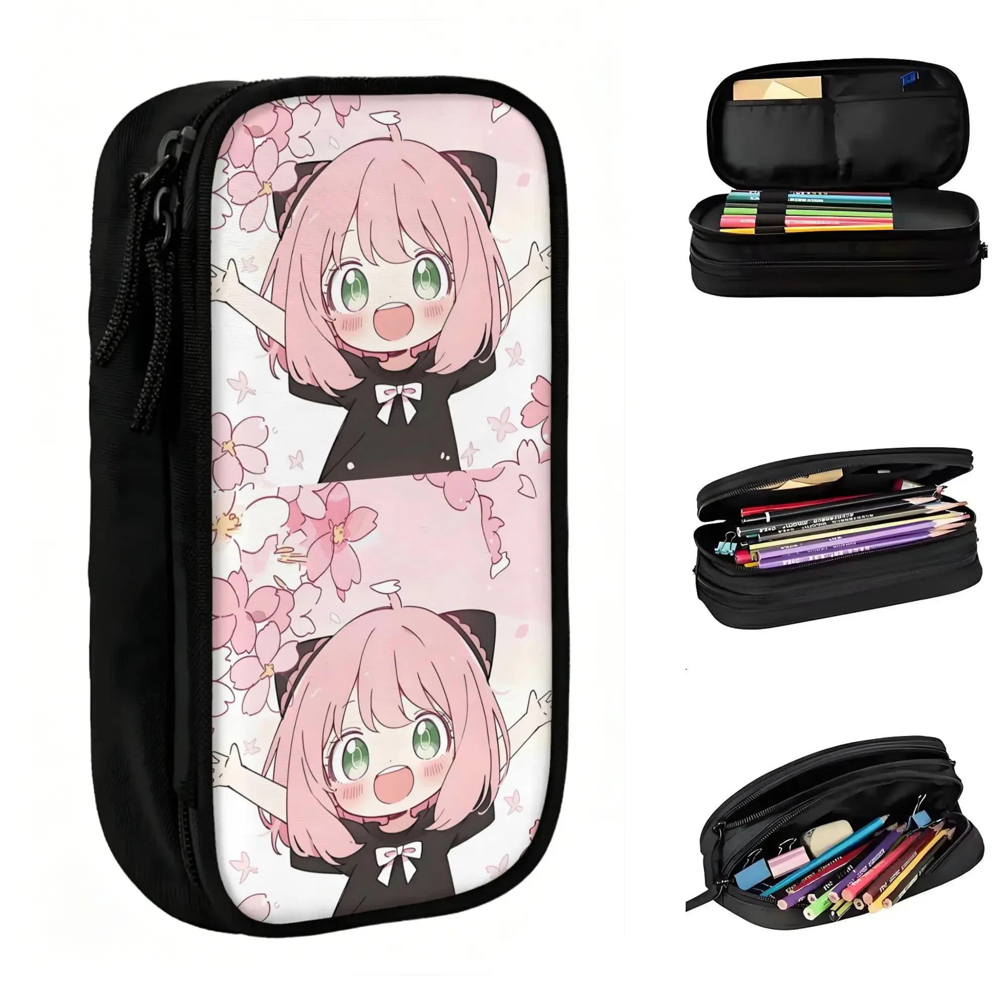 Custom S-Spyes Cartoon Cute Movies Kawaii Pencil Case Boys Girls Large Capacity Classic Pencil Box Students Stationery