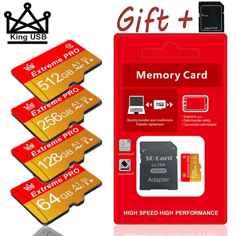 High Capacity Memory Card SD Cards TF Cards Micro SD Card 64GB 128GB 256GB 512GB C10 for Surveillance Nintendo Switch PC