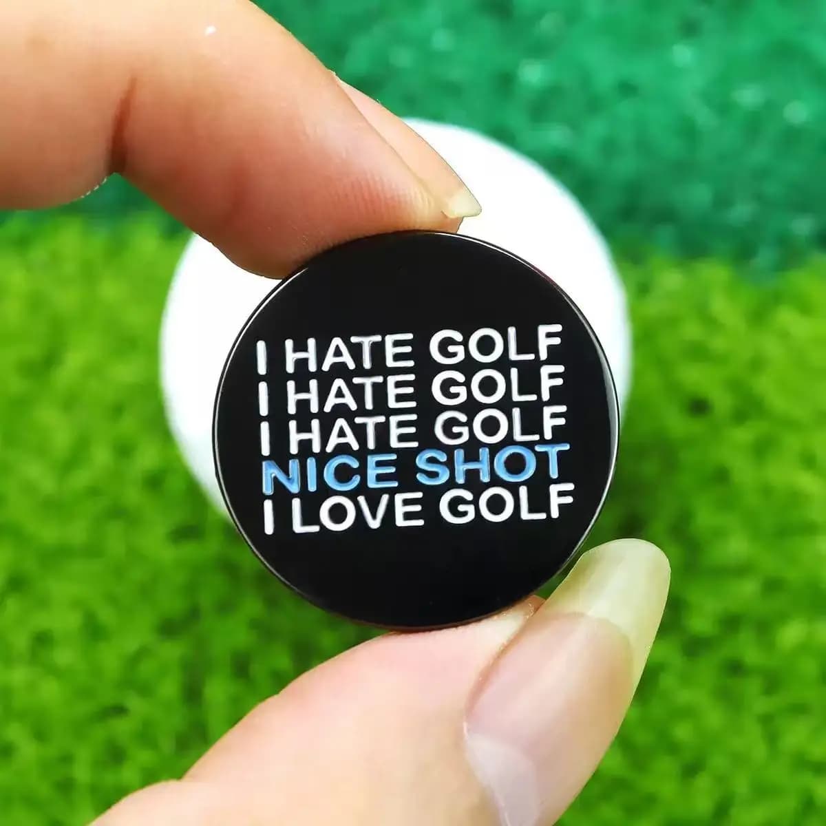Indicatore per palline da golf e clip magnetica per cappuccio | Strumento di aiuto per l'allenamento e gadget da golf | Accessori indispensabili per i giocatori