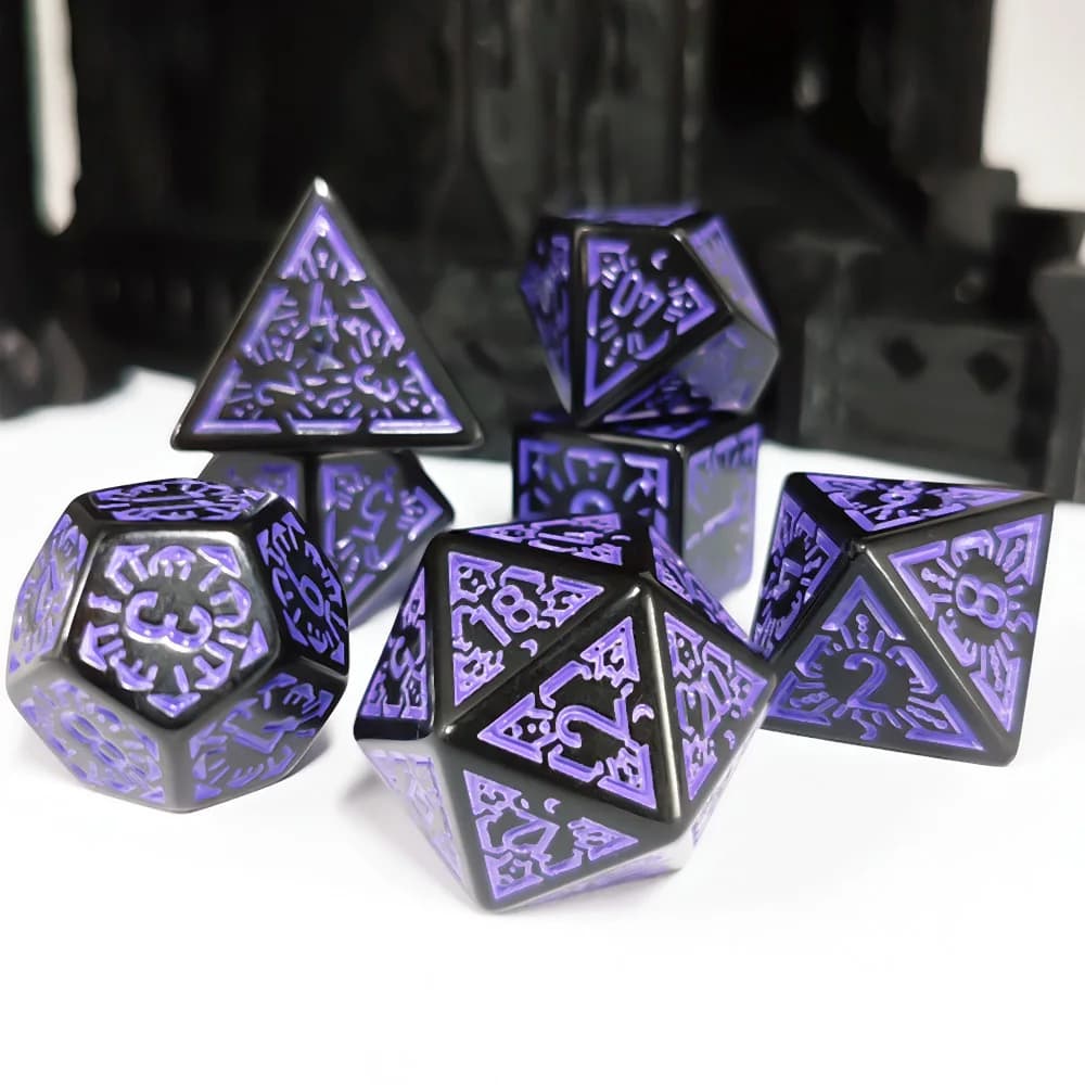 7 Pz/set Acrilico Viola Finestra Dadi Dungeoni e Draghi RPG TRPG KTV Club Bar Giochi Giocattolo Per Bambini Accessorio