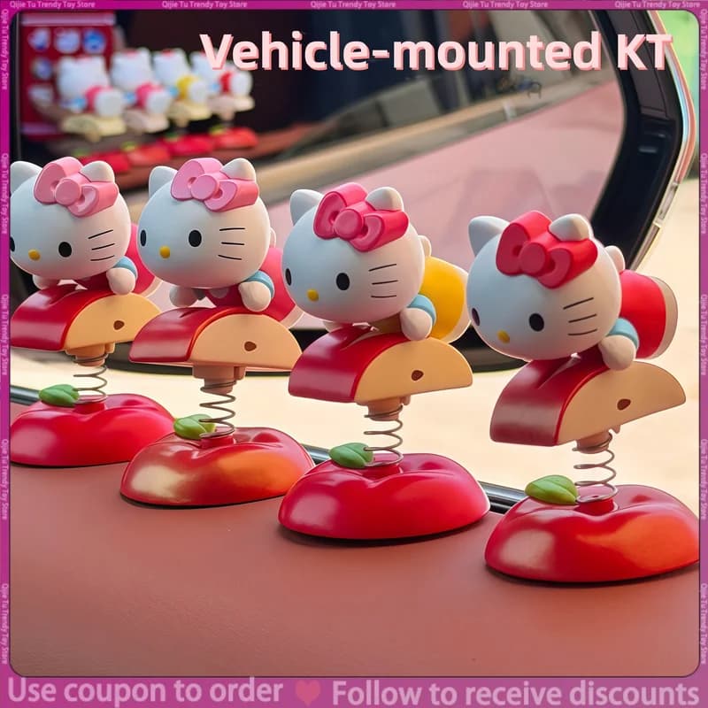 NUOVO Originale Hellokitty Coniglio Carino Serie Apple Scatola a Sorpresa con Figurina Articolata da Auto, Giocattolo Trendy, Regalo