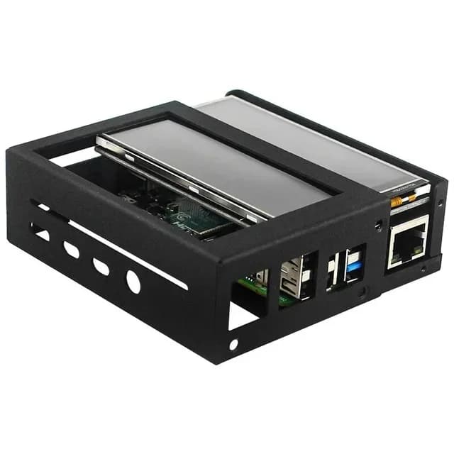 Monitor touchscreen da 3,5 pollici per Raspberry Pi 4B 3B+ 3B 2 con display TFT a 50 FPS e custodia in alluminio