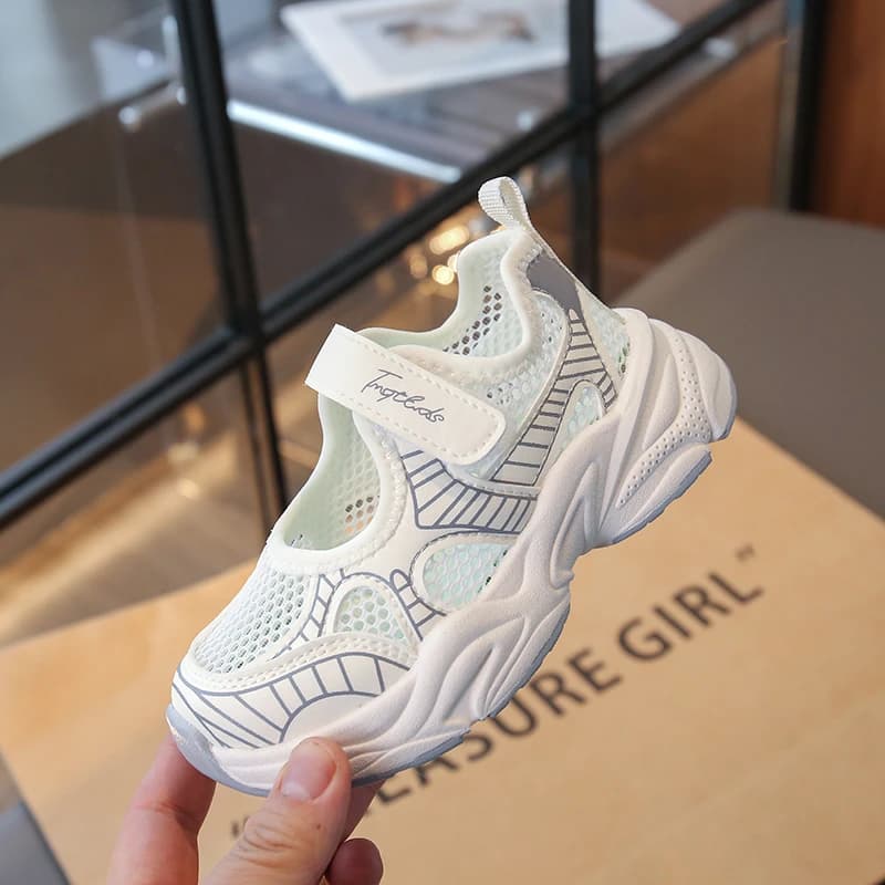 Nuove Scarpe da Ginnastica Mary Jane in Rete Traspirante per Bambine, con Chiusura a Strappo, Suola Morbida, Casual, per la Scuola, Estive, per Uso Quotidiano 2026 Hot Sale