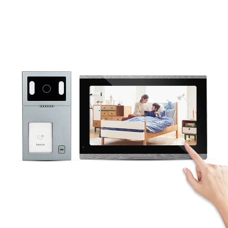 2026 Schermo video WIFI da 10 pollici Smart Digital Dual Intercom Video sorveglianza Foro per porta Telecamera CCTV con RFID