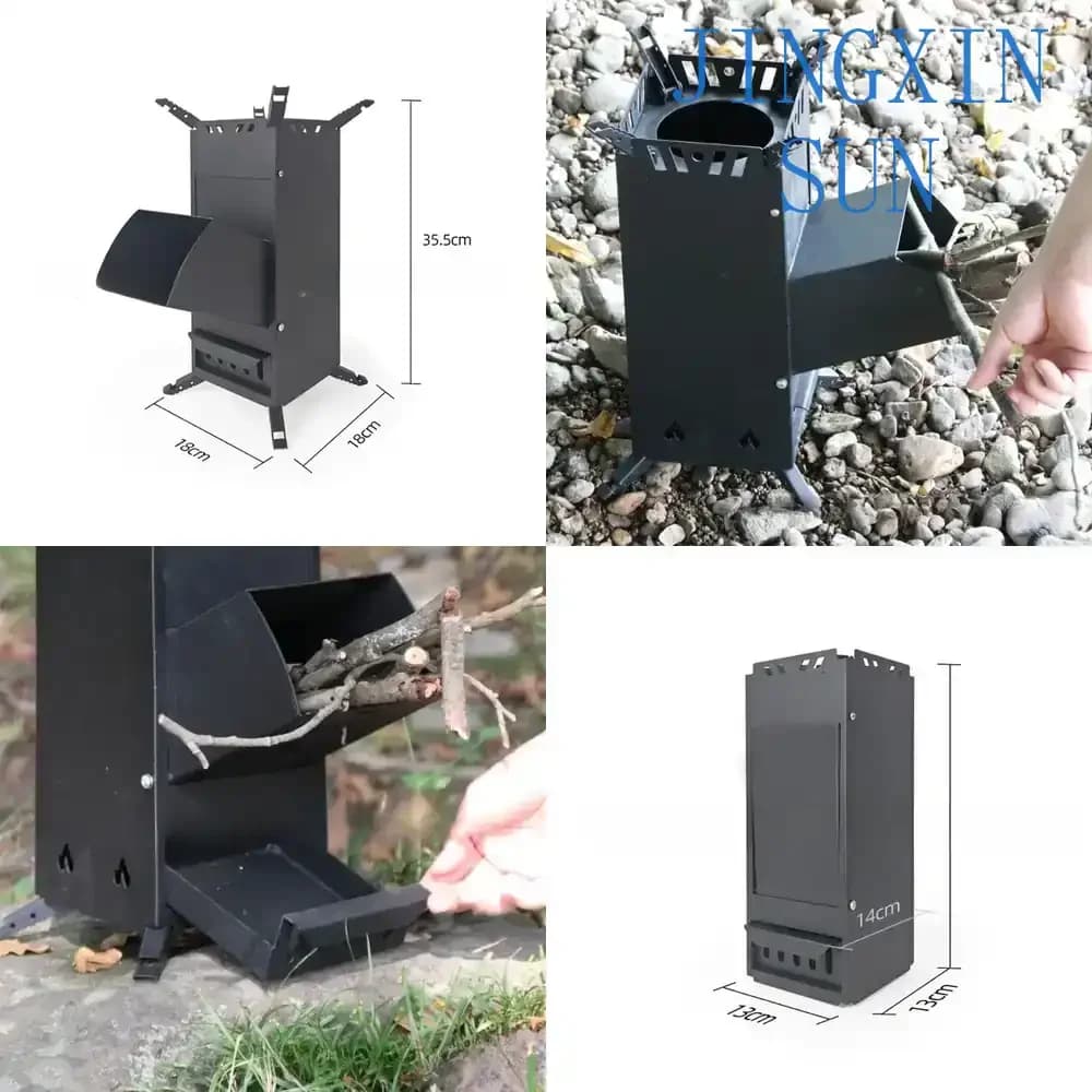 Outdoor Portable Wood Stove for Camping Picnic Hiking Travel Folding Lightweight Field Stove for Backpacking Survival