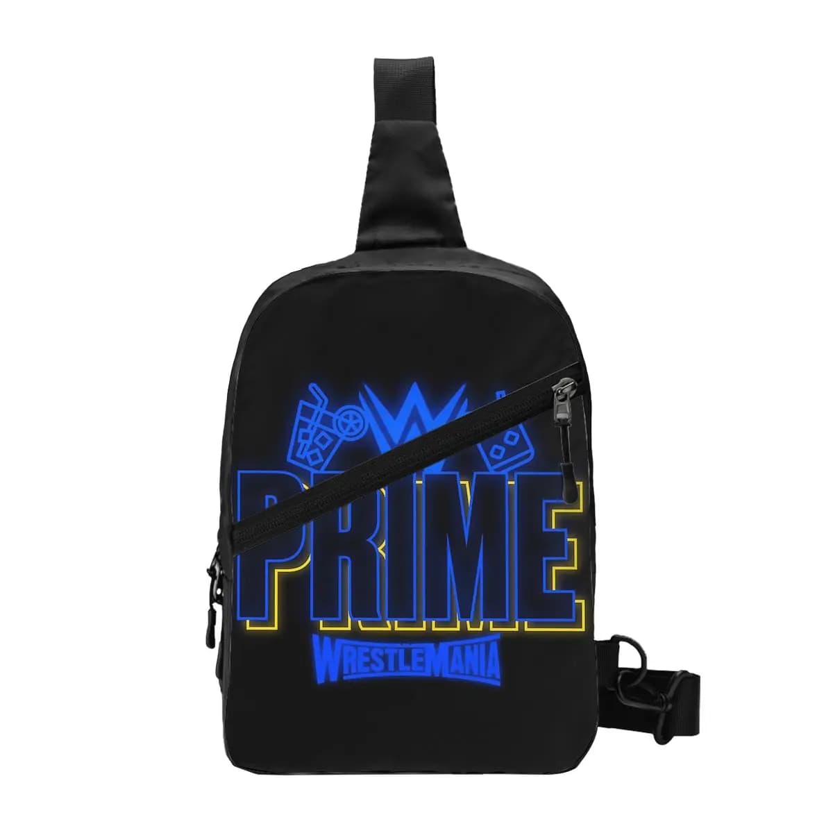 Prime Idratazione Logan Paul Wrestlemania Neon Light Sign Borsa da petto da uomo Sling Zaino a tracolla Borsa da petto Zaino a tracolla