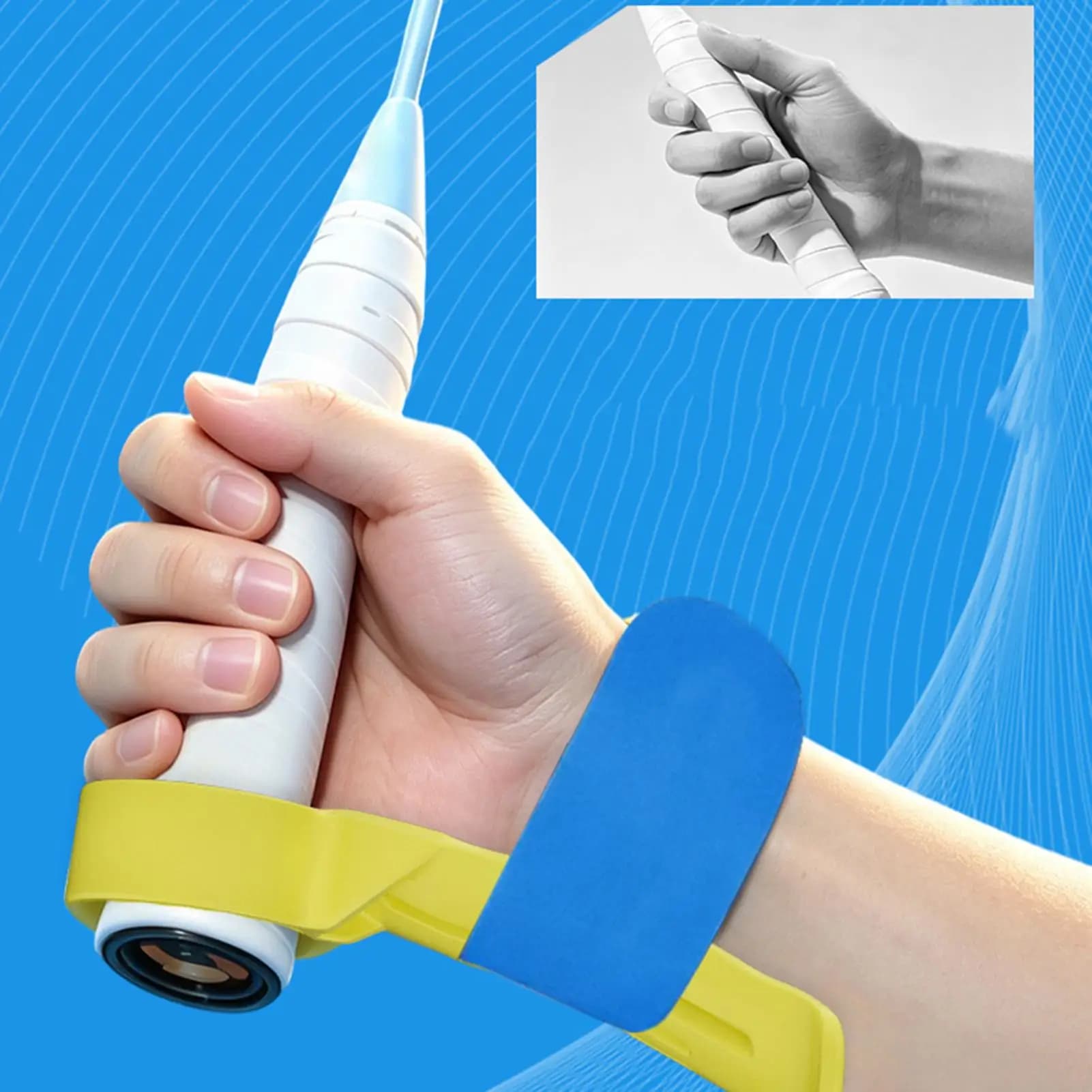 Badminton Wrist Stabilizer Racket Handle Stability Training Equipment Tennis Grip Correction For Athlete Skill Enhance Accurate