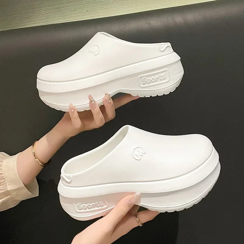 Pantofole estive da donna con suola spessa EVA Leggero antiscivolo Altezza Sandali da donna Scarpe pigre Scarpe alla moda da strada Scarpe da spiaggia