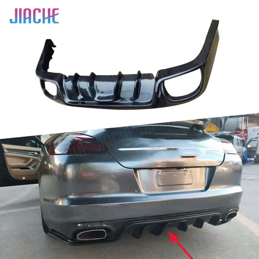 Diffusore Posteriore in Fibra di Carbonio JIACHE, Spoiler Posteriore, Labbro Paraurti per Styling Auto, per Porsche Panamera 970.1 2010 2011 2012 2013 2014