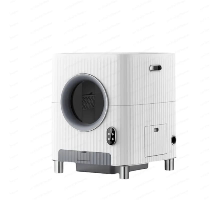 Lettiera intelligente per gatti ad aria fresca, grande pala automatica per merda, pulizia e scarico degli odori, toilette chiusa per gatti
