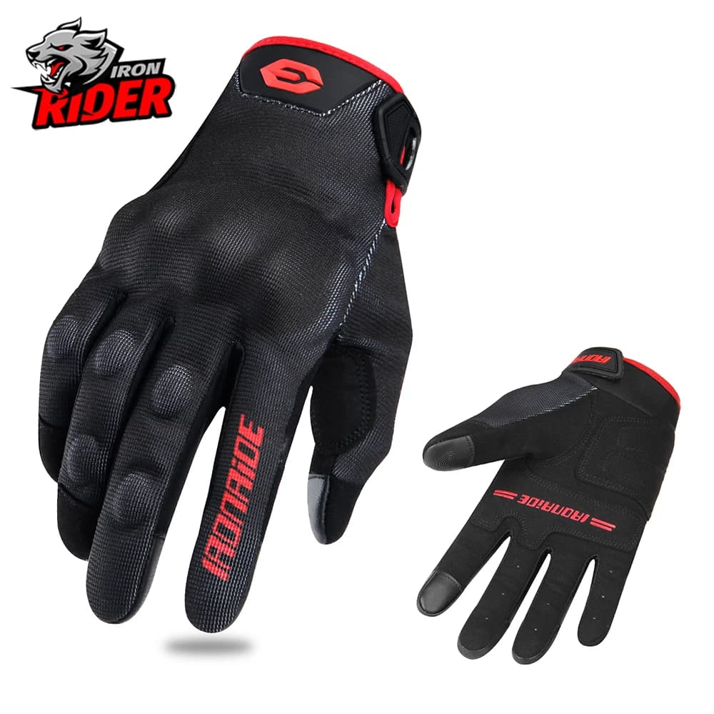 Guanti da moto Anticaduta Antiscivolo Traspiranti Guanti da equitazione per touch screen fuoristrada Guanti da moto per esterni a dita intere