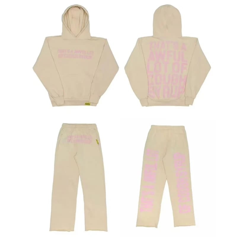 26SS Autumn Winter That's A Awful Lot of Cough Syrup Heavyweight Hoodie Set Fashion Men Women Printed Loose Pullover Sets