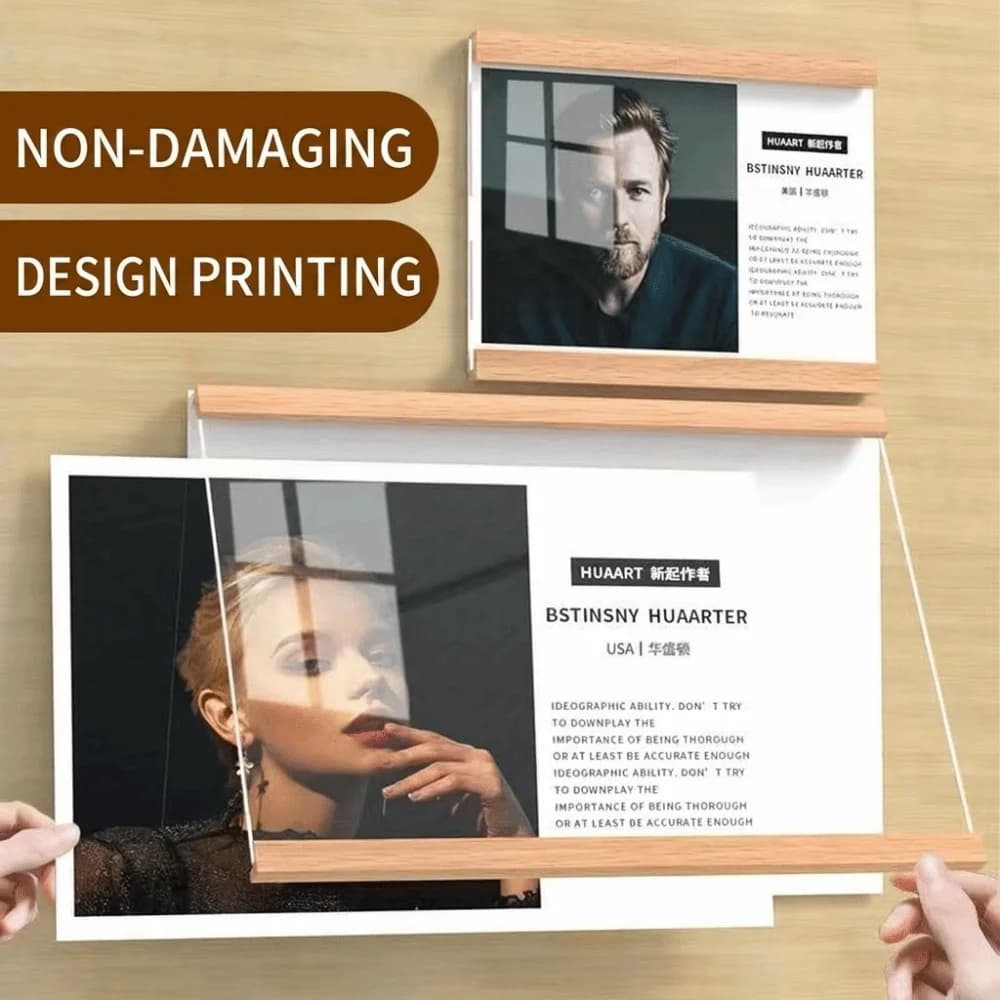 New A4/A5/A6 Acrylic Photo Frame Wall Adhesive Transparent Acrylic Sign Holder Magnetic Certificate Display Board Picture