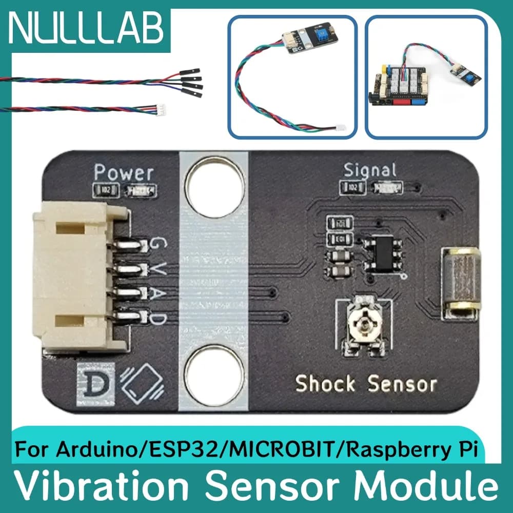 Excellent Reliable Vibration Sensor Analog Digital Output 3.3/5V with Case PH2.0 for Arduino ESP32 Microbit Raspberry Pi Plus