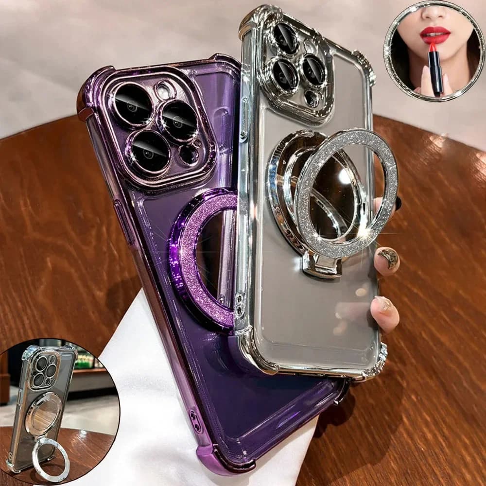 Custodia per specchio per trucco glitter per infinix Note 30 40 Pro Hot 9 30 40 Play 30i 40i SMART 9 8 Pro 7 SPARK GO 2022 20 20C