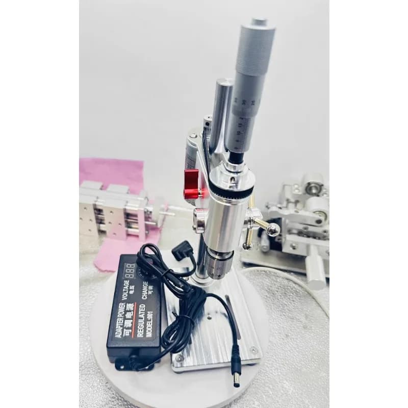 Micro trapano da banco lavorazione del legno mini trapano da tavolo micro perforatrice ad alta precisione cinghia sincrona 0,3-6,5 mm 110-220 v