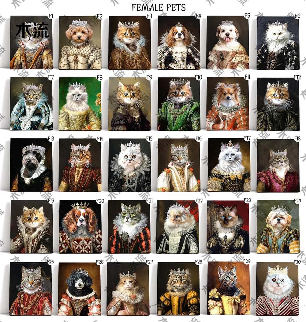 Personalizzato 1/2/3 animali domestici cani gatti ritratto poster immagini a parete per soggiorno Decor Home Decor Wall Art Canvas Painting Unframed