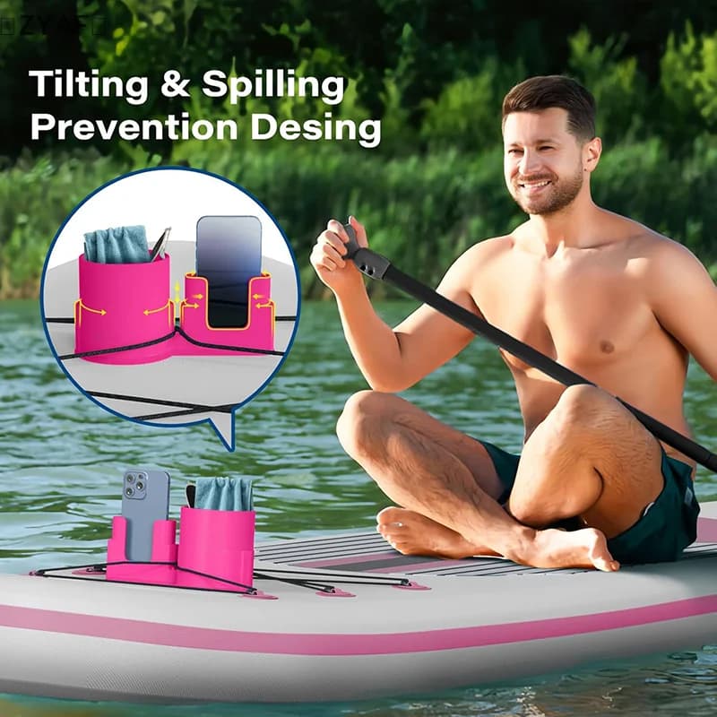 〔ZYAF〕Portabicchieri Creativo Multifunzionale per Paddle Board, Portabevande in PVC per Kayak, Nuovo 2025