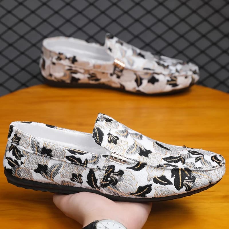 Men Simple Soft Cowhide Driving Loafers Slip On Flexible Wear Resistant Sole Daily Driving Casual Street Commute Footwear