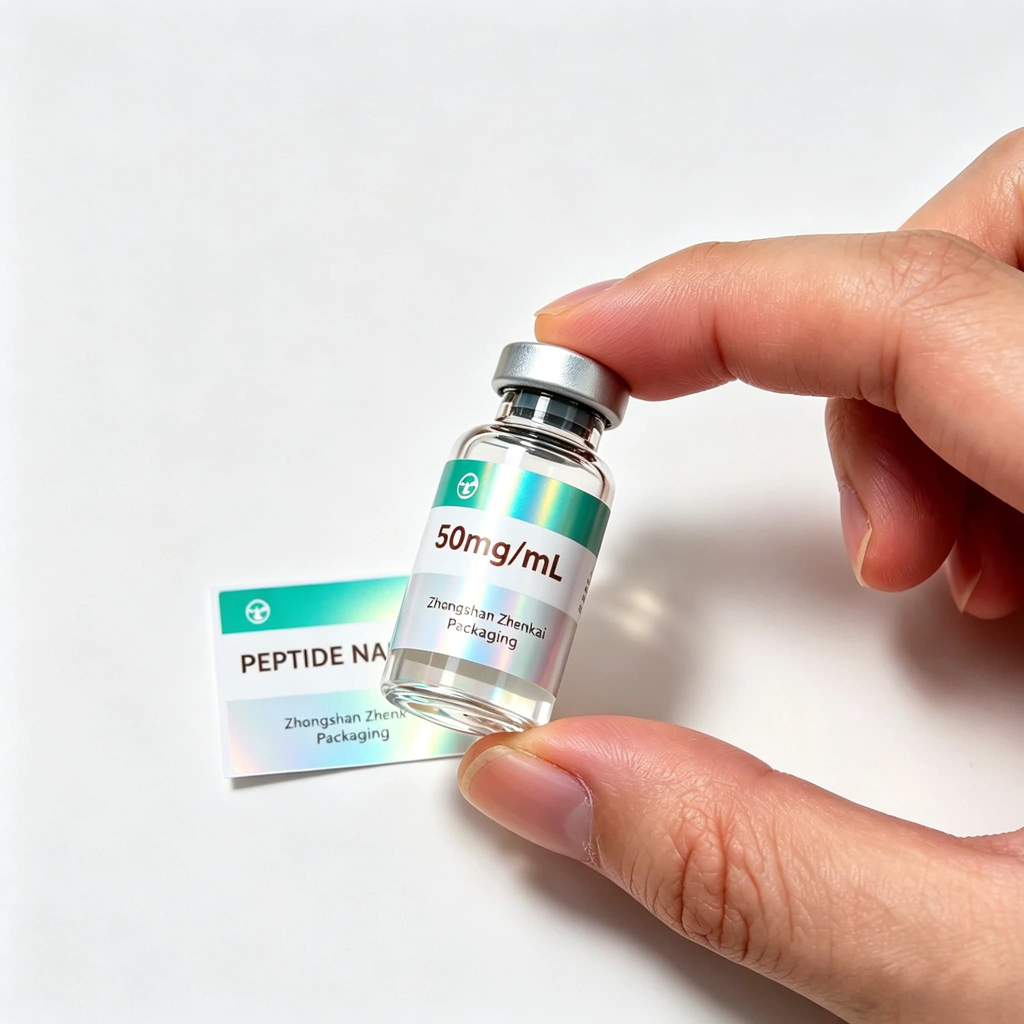 Custom Roll Pack Waterproof Brand Logo Vinyl Stickers,Identification Labels for MG Peptide Vials & Gift Boxes
