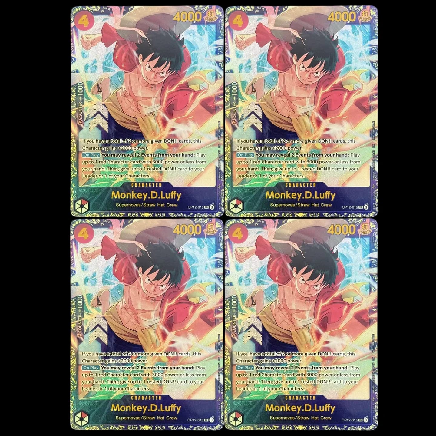 One Piece TCG OPCG English Monkey.D.Luffy SR TOP 64 Collection Card Treasure Cup November 2025 OP12-015 Foil Card