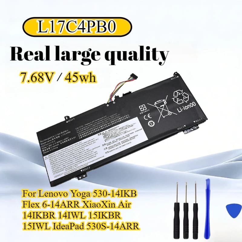L17C4PB0 Batteria del computer portatile 45WH per Lenovo Yoga 530-14IKB Flex 6-14ARR XiaoXin Air 14IKBR 14IWL 15IKBR 15IWL IdeaPad 530S-14ARR