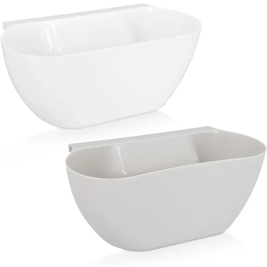 Bidoni per rifiuti da cucina sospesi, set di 2 per scarti alimentari e conservare compost, controsoffitto compatto o soluzioni per pattumiera per camper con SpaceSavi