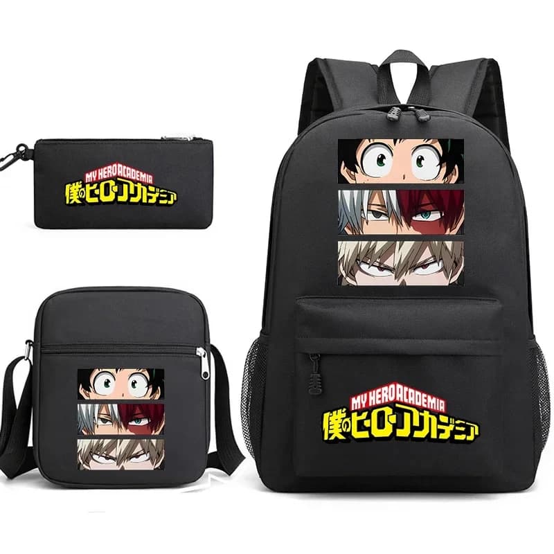 2026 My Hero Academia Anime Student School Teenagers Kids Backpack Shoulder Bag Pencil Case 3-Piece Set Back To Sc YPJGL