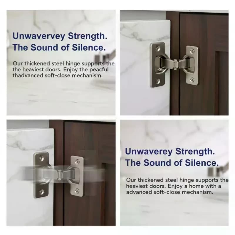 1Pcs Heavy 175°Without Punching Cabinet Door Adjustable Invisible Hydraulic Buffer Hinges W/Damping