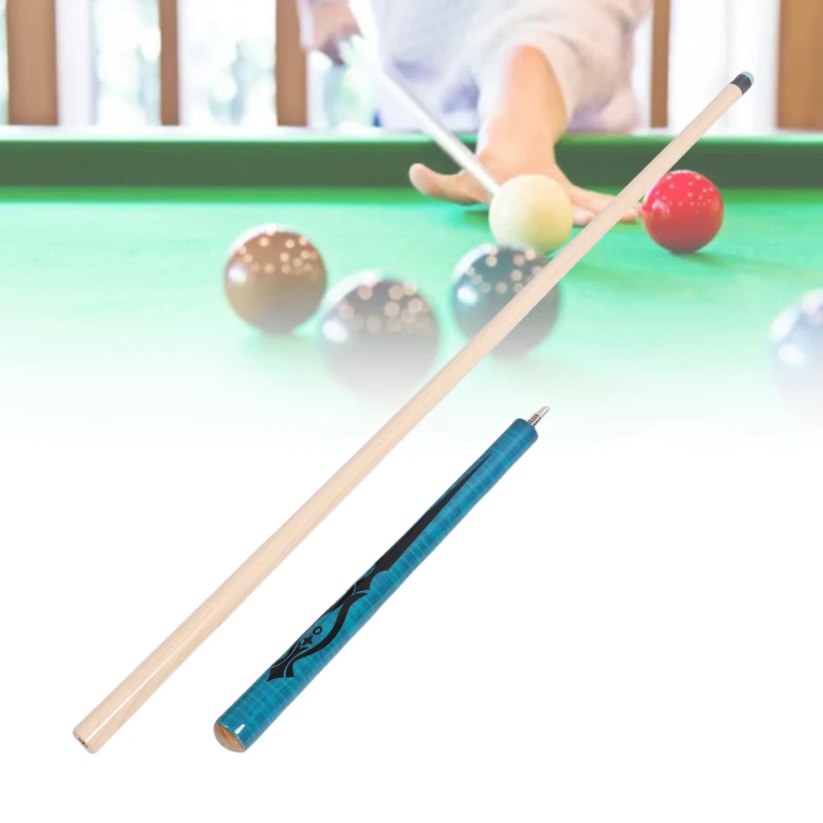 Stecca da Biliardo Jump Break in Legno d'Acero con Punta da 13mm, 1,05m, per Allenamenti e Esibizioni