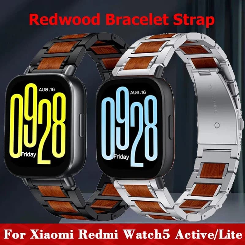 Cinturino da 22 mm per Redmi Watch 5 Bracciale attivo Redwood Correa per Redmi Watch 5 Lite Smartwatch Cinturino in metallo