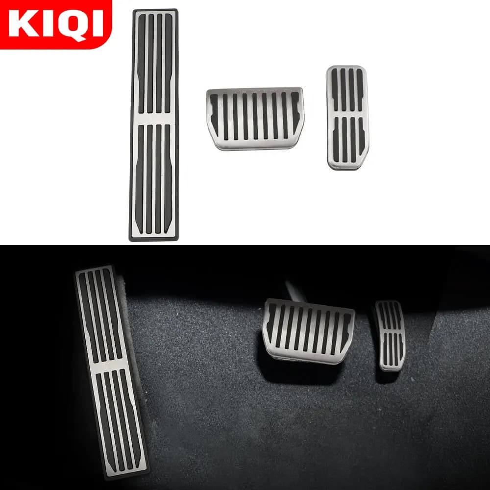 KIQI In Acciaio Inox Pedali Auto Fit for Jaguar XE XF F-Ritmo F Ritmo 2015 2016 2017 2018 di Gas pedale Del freno A Pedale Resto Pedali Pad