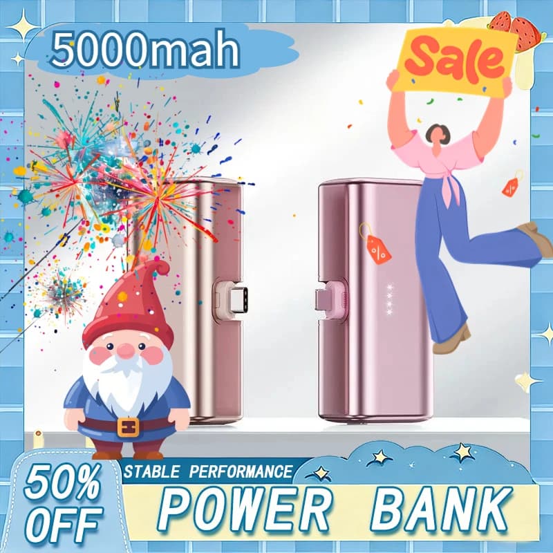 Caricabatterie Portatile Mini da 50000mAh con Ricarica Rapida 22.5W, Power Bank USB-C Adatto per iPhone Serie 16/15 e Dispositivi Android