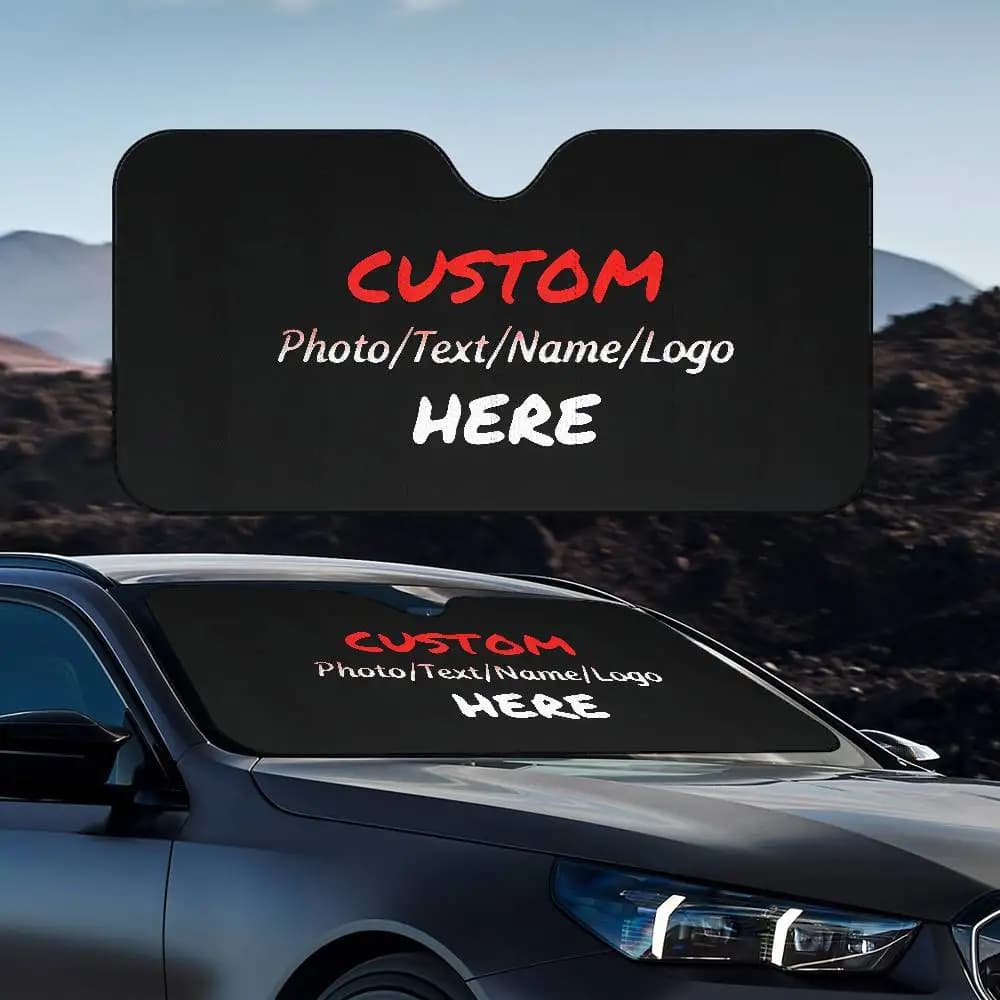 Foldable Car Windshield Sunshade Customizable Pattern Sun Protection And Heat Insulation Foldable Cover for Vehicle