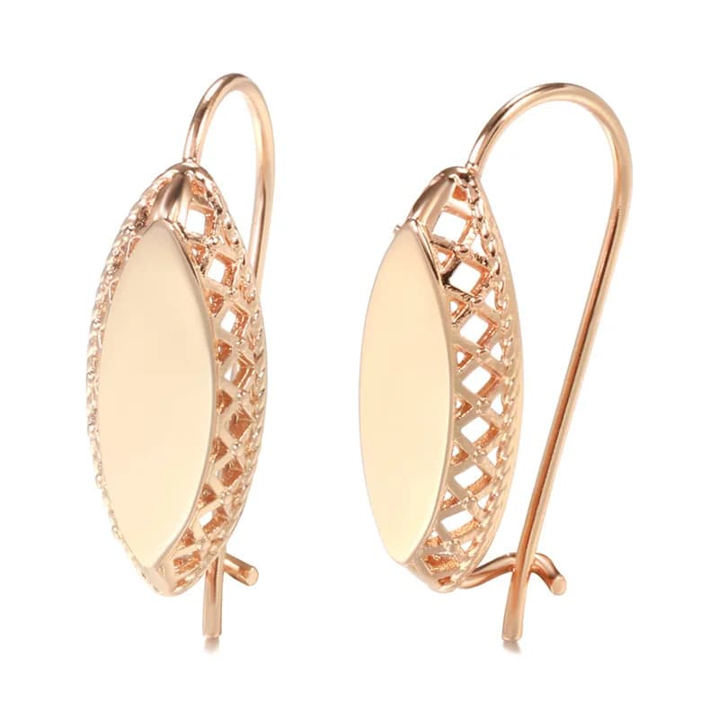 European, American fashion Korean version of KC gold earrings, simple personality geometric horse eye glossy earrings