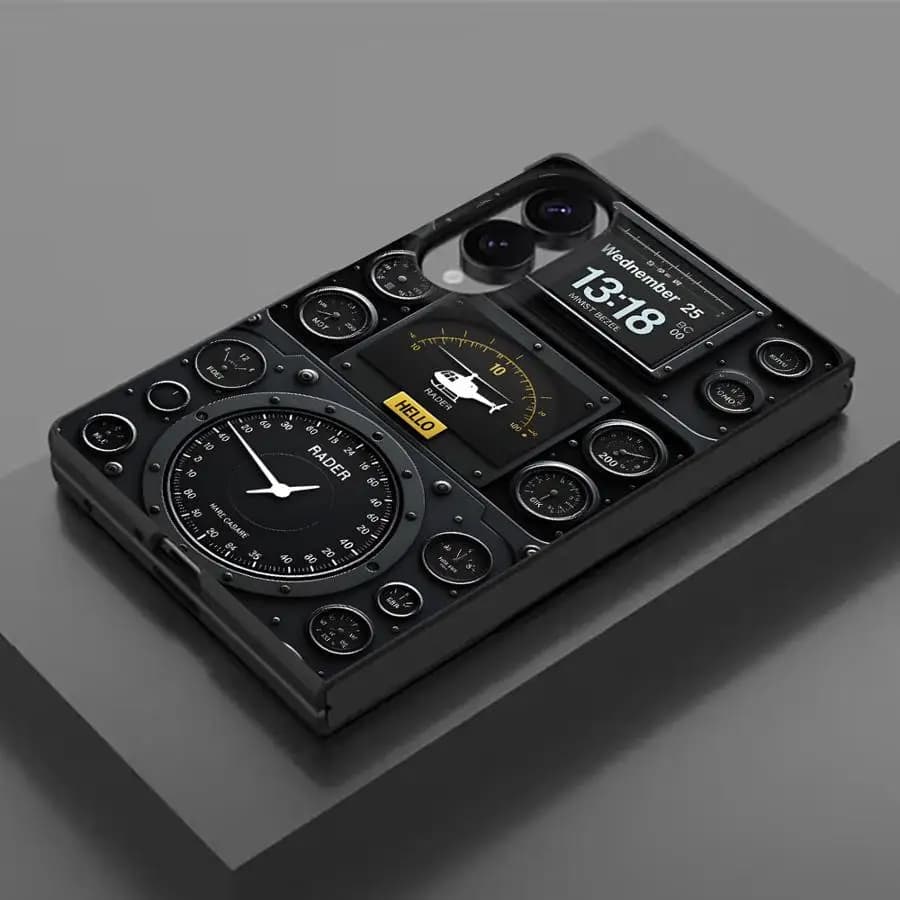Case for Samsung Galaxy Z Fold8 Wide ZFold Wide Z Fold 8 ZFold8 Luxury Phone Cover Aircraft Instrument Panel Pattern