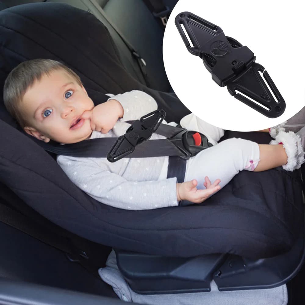 2 pcs black child seat buckle safety belt clip for auto adjustable safety lock for car stroller baby chest buckle