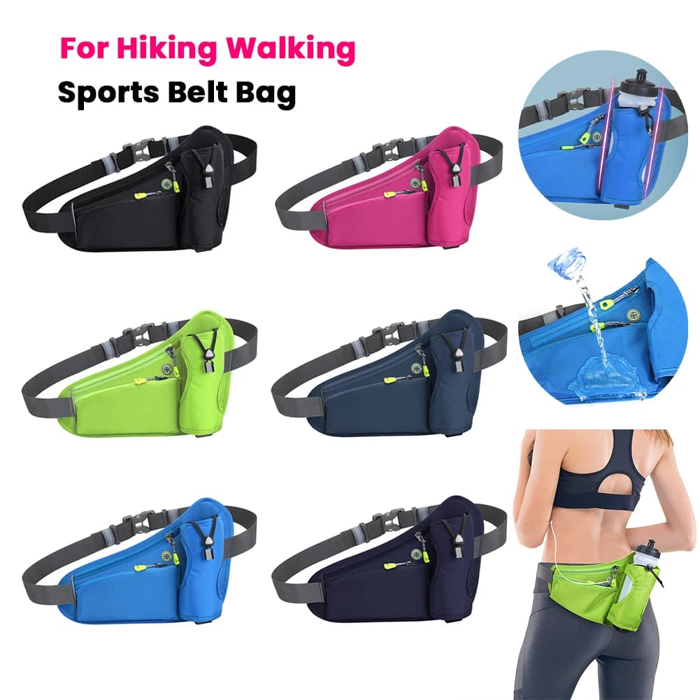 Running Marsupi with Bottle Holder, Men's Watering Waist Bag, Outdoor Camping Waist Bag
